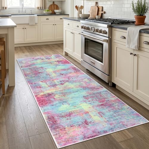 IOHOUZE Abstract Runner Rug 3x7 Ft Washable Runners - Image 3