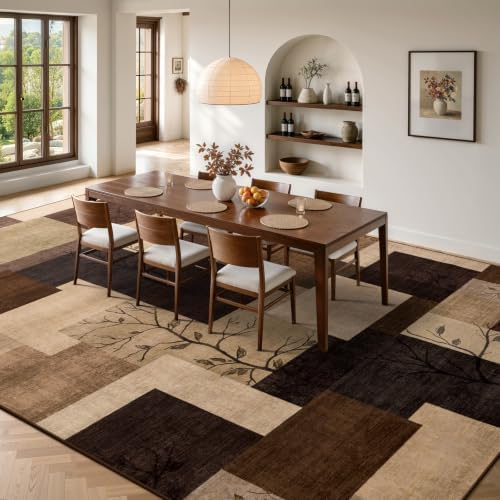 Large Area Rugs for Living Room, Modern Geometric Patchwork Carpet Non-Slip - Image 5