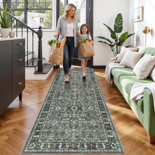 3x7 Kitchen Runner Rug: Hallway Rug Runner Wide Non Slip Soft Low Pile Rug by TOPRUUG