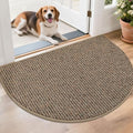 BEQHAUSE Dirt Trapper Door Mat 26" x 40" Half Circle Non Slip Rugs by BEQHAUSE