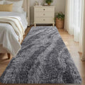 Noahas 2x10 Grey Fluffy Soft Runner Rug Non-Slip by ModernHomeDecor