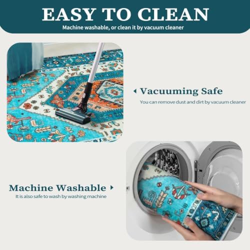 SERISSA 6x9 Washable Non Slip Boho Area Rug - Image 2