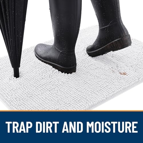 OLANLY Dog Door Mat for Muddy Paws 70x35, Super Absorbent Chenille Mud Mat - Image 2