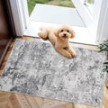 HILORUUG 2x3 Rug Washable Entryway: Non Slip Abstract Area Rugs Black Grey by HILORUUG