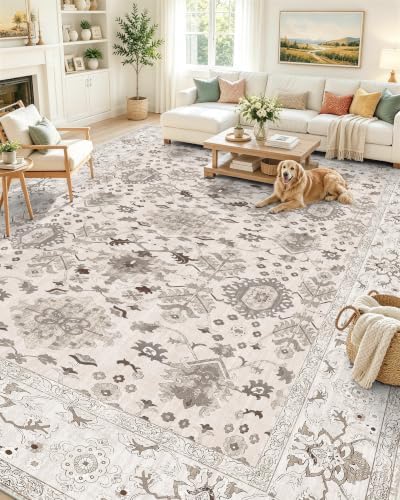 OLANLY 9x12 Washable Area Rug, Soft Non Slip Carpet by OLANLY