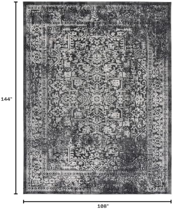 SAFAVIEH Evoke Area Rug 9x12, Large Black & Grey EVK256R - Image 2