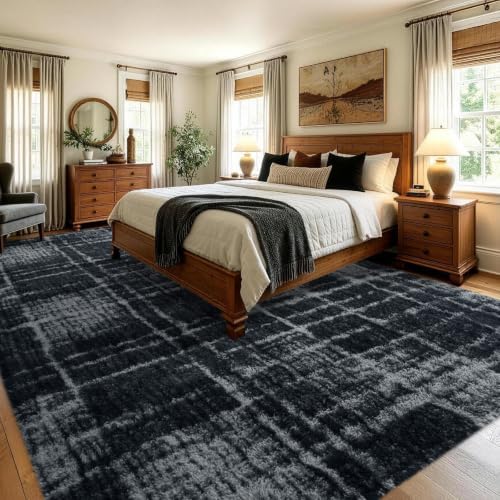 8x10 Extra Large Grey Fluffy Soft Area Rug Non-Slip - Image 4