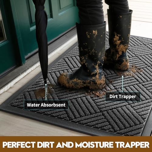 Front Door Mat, Heavy Duty Non-Slip Doormat 29.5"x17" - Image 2