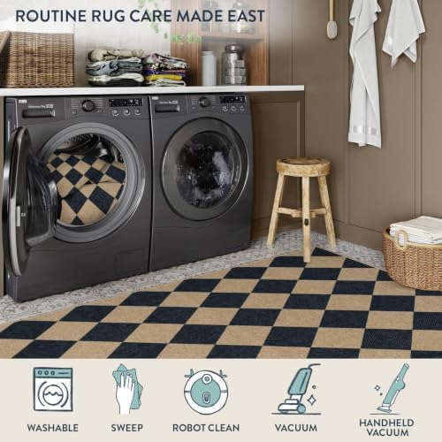 Lahome Checkered Hallways Runner Rug Non Slip - Image 6