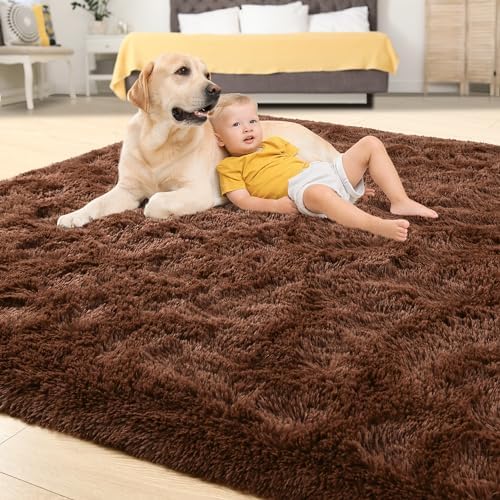 Tepook 4x6 Brown Area Rugs for Living Room Bedroom - Image 4