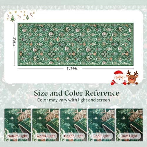 Christmas 3x8 Washable Kitchen Runner Rug - Image 2