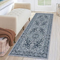 KUTA Vintage Washable Runner Rug 2x6 Navy Blue Runners by KUTA