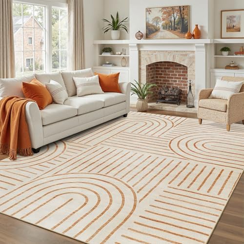DCX Abstract Washable 5x7 Rug, Non Slip Low Pile Rug - Image 6