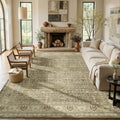 Lofus 9x12 Washable Area Rug for Living Room, Non-Slip Brown Boho Carpet by Lofus