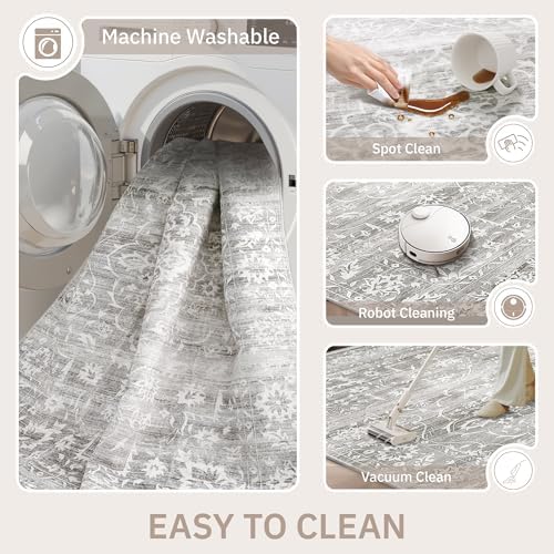Soalmost Runner Rug Non-Slip for Kitchen 2x6, Washable Soft Hallway Rug - Image 7