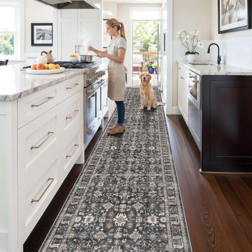 Washable Hallway Runner Rug 3x20: Non Slip Runner Rugs - Image 2