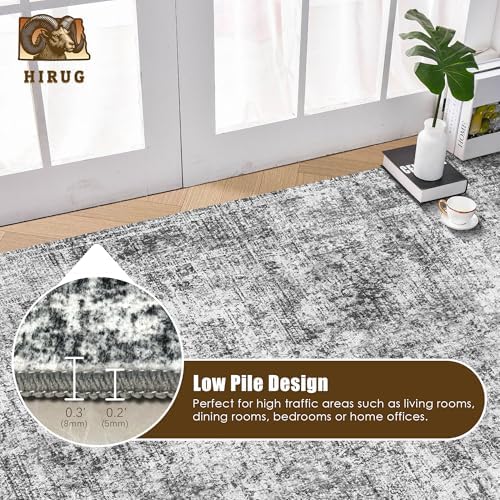 Washable Area Rug 8' x 10' Vintage Traditional Persian Mat - Image 5