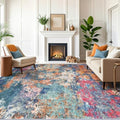 Washable Area Rug 10x12 Abstract: Large Rugs by RUUGME