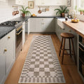 GarveeHome 2.5x8 Checkered Kitchen Runner Rug by GarveeHome