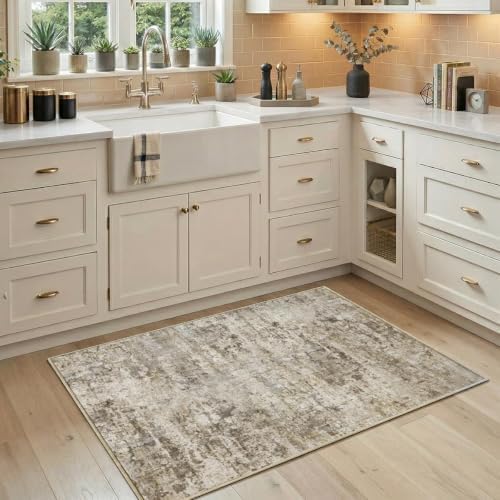 2x3 Area Rug Washable Abstract: Non Slip Throw Rugs - Image 3