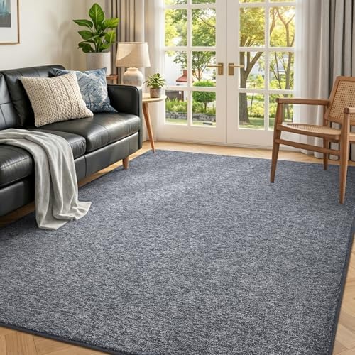 4x6 Grey Blue/White Area Rug Non-Slip Washable Soft by FinRe%CC%80cHome
