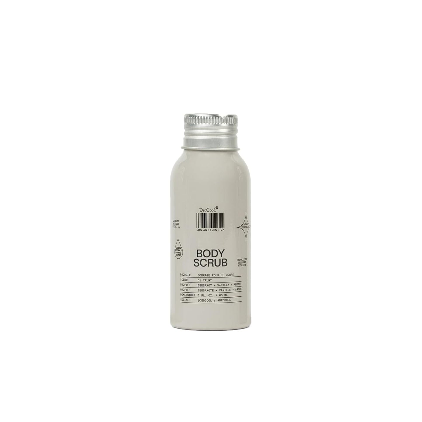 Dedcool Body Scrub Mini 2OZ Taunt – Gentle Exfoliating Formula with Rice Powder, Kakadu Plum & Coconut Oil
