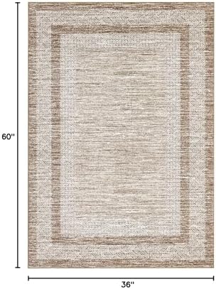 GarveeHome Small Bedroom Area Rug 3x5 Bordered Rug - Image 2
