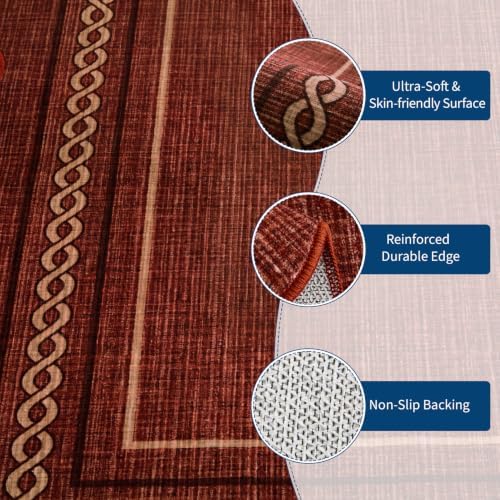 GarveeHome Scalloped Washable 8x10 Area Rugs - Image 6