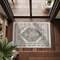 2x3 Entryway Rug Vintage Washable Rug Runner by Restydon