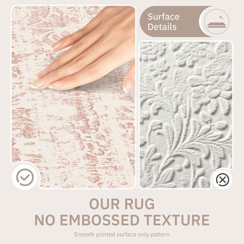 Soalmost Pink 5x7 Area Rugs for Baby Girl Nursery, Washable Soft Rugs - Image 5
