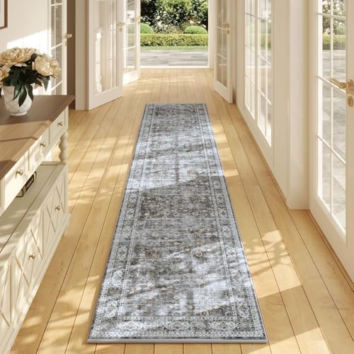 Rugcomf Runner Rug 2'7"x12' Washable Vintage Non Slip by Rugcomf