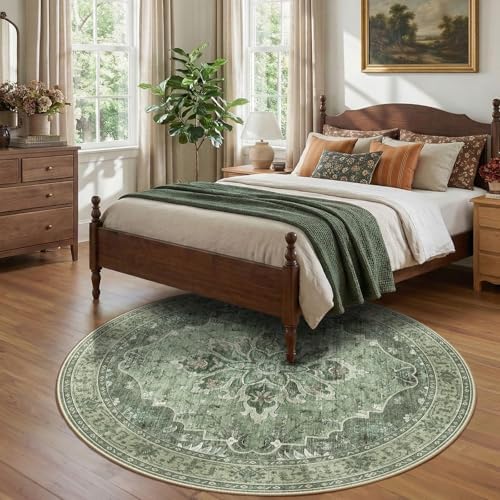 RELEANY Washable Area Rug, Round 7ft - Image 2