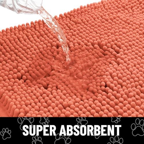 Smiry Dog Door Mat for Muddy Paws, Absorbent Non Slip Dirt Trapper - Image 5