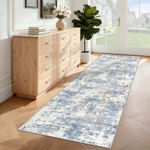 XLUEZ 2x7 Runner Rug for Hallway, Washable Modern Abstract Runner Rugs Neutral - Image 5