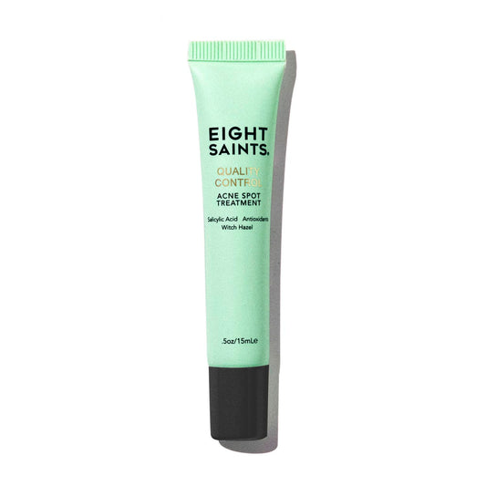 Eight Saints Quality Control Acne Treatment For Face Pimples and Zits with 2% BHA Salicylic Acid, Natural and Organic Acne Spot Treatment, Fast Acne Relief, 0.5 oz