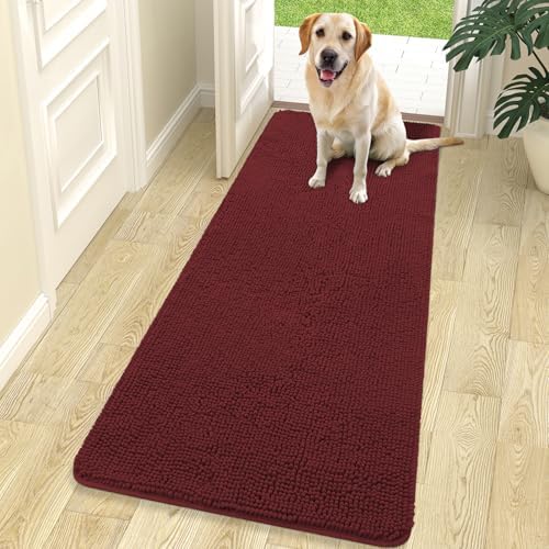 OLANLY Dog Door Mat for Muddy Paws 70x24, Super Absorbent Chenille Mud Mat by OLANLY