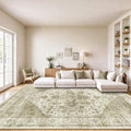 Amada Vintage Washable Area Rug, Light Walnut by AMADAHOMEFURNISHING