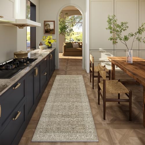 Machine Washable Kitchen Runner Rugs: 2'6"x8' Hallway Rug Stain Resistant Non - Image 2