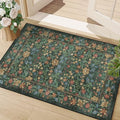 DUKINO 2x3 Entryway Rug, Washable Vintage Floral Area Rug by DUKINO