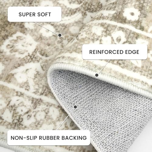 Vintage Washable Entryway Rug 2x3 Small Area Rug Non Slip Door Mat - Image 5