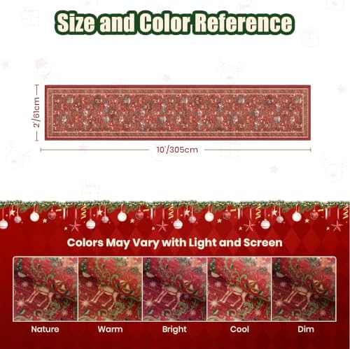 2x10 Christmas Runner Rug for Hallway, Washable Kitchen Rugs - Image 2