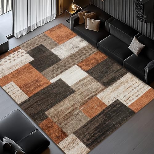 Modern Geometric Patchwork Indoor Area Rug - Image 2