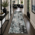 RELEANY Washable Runner 2'x8' Abstract Area Rug by RELEANY