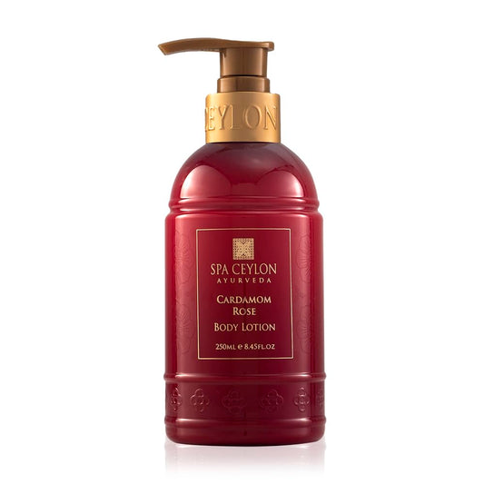 SPA CEYLON Cardamom Rose Hand & Body Lotion | Body Cream with Coconut, Almond & Himalayan Rose | Hydrating & Soothing for All Skin Types | Vegetarian & Ethical