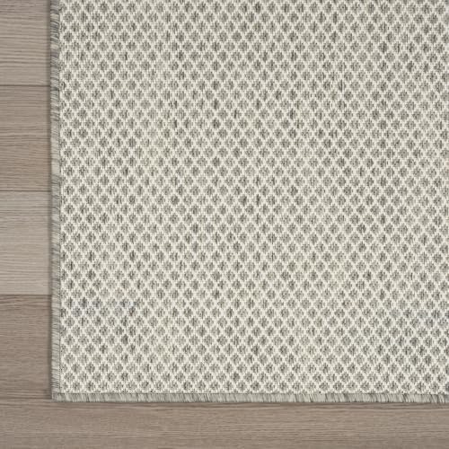 Nourison Home Courtyard 6' Runner Indoor/Outdoor Serged Edges Runner Ivory - Image 5