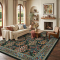 6x9 Area Rugs, Washable Floral Area Rugs by Yarooge
