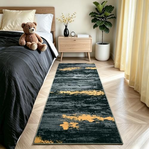 Toneed Washable 2x6 Non-Slip Abstract Runner Rug - Image 4