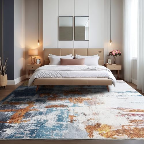 Area Rug 5x7 Washable Rugs Modern Abstract Area Rug Soft Non-Slip Non-Shedding - Image 2