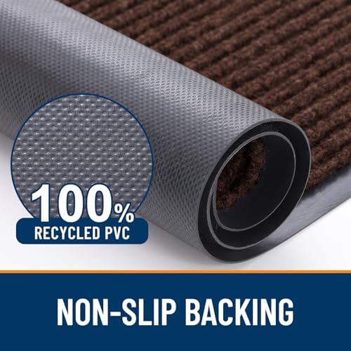 OLANLY Half Circle Front Door Mat 47x30, Waterproof Heavy-Duty Doormat - Image 3