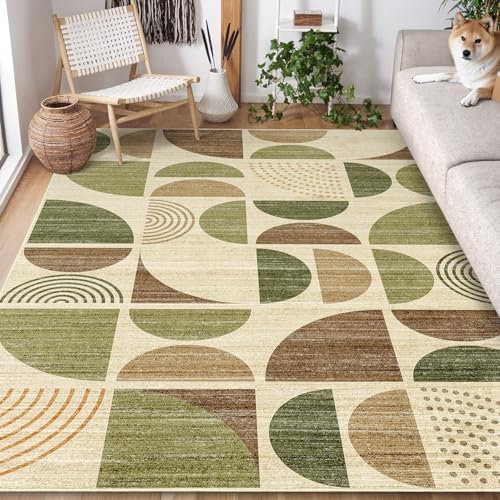 MUJOO 5x7 Area Rugs Washable, Boho Rugs Non Slip Modern Abstract Large - Image 3